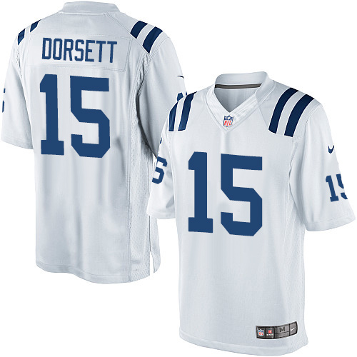 Men's Limited Phillip Dorsett Nike Jersey White Road - #15 NFL Indianapolis Colts